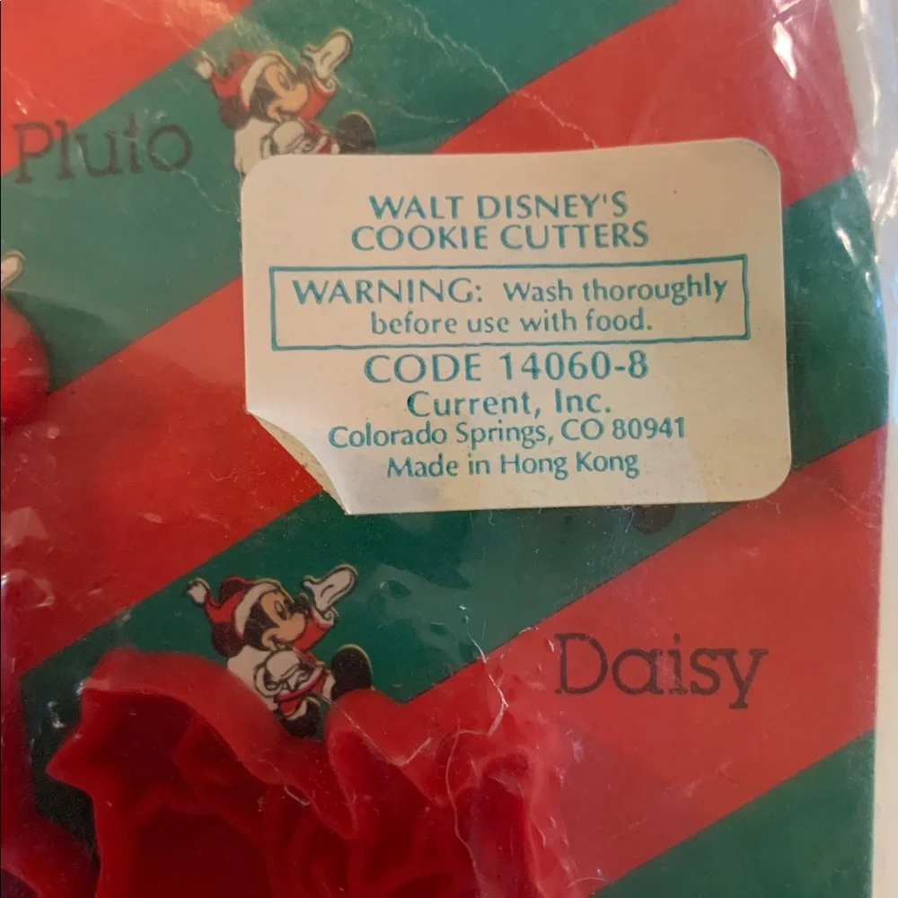 Vintage Walt Disney Christmas Stocking Cookie Cutters Set of 6 X-Large